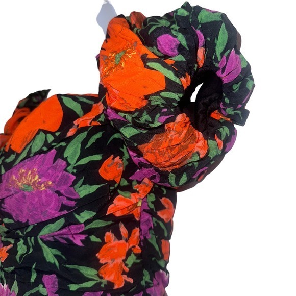 NWT Zara Floral Print Off the Shoulder Mini Dress size Large - Picture 13 of 15